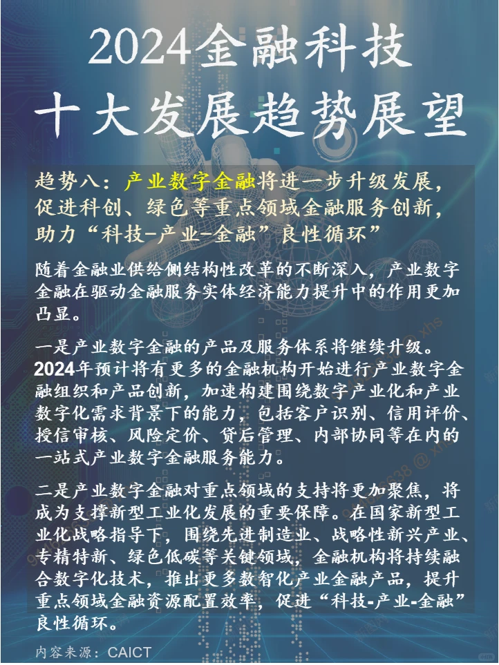 2024金融科技十大发展趋势展望-CAICT