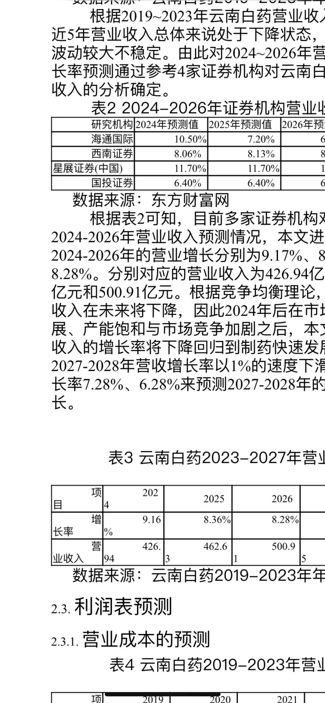 企业价值评估报告—云南白药