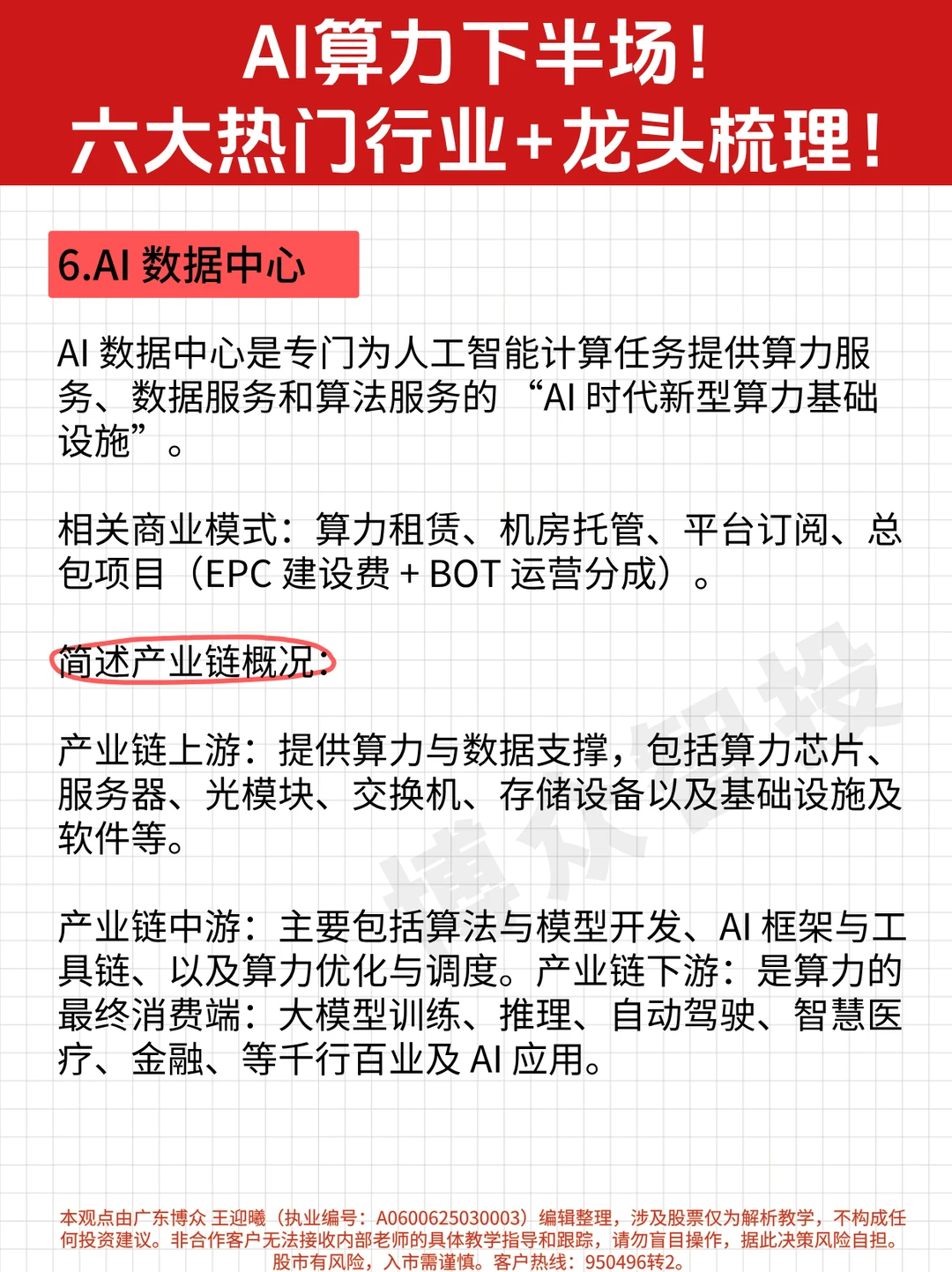 一篇吃透 AI 算力 6 大赛道 + 龙头企业