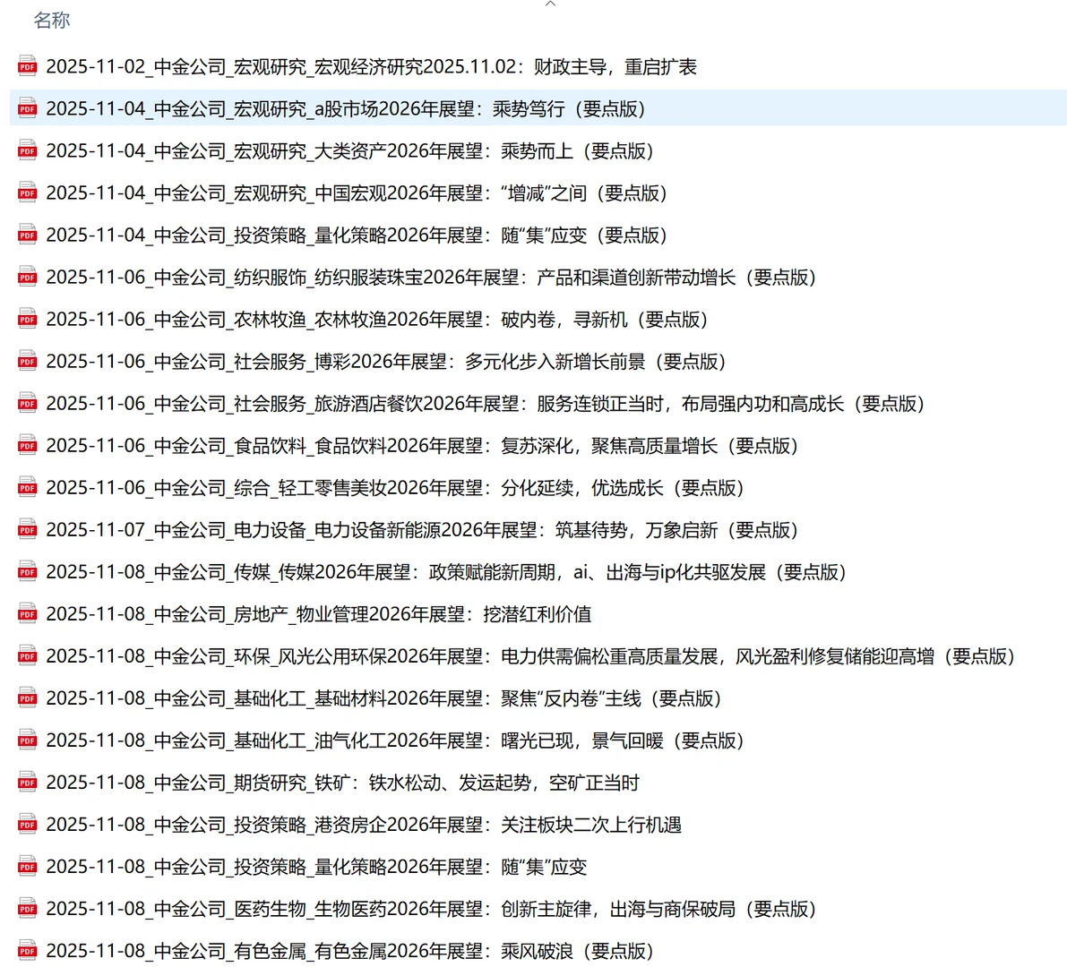 2026年各行业及宏观展望中金版