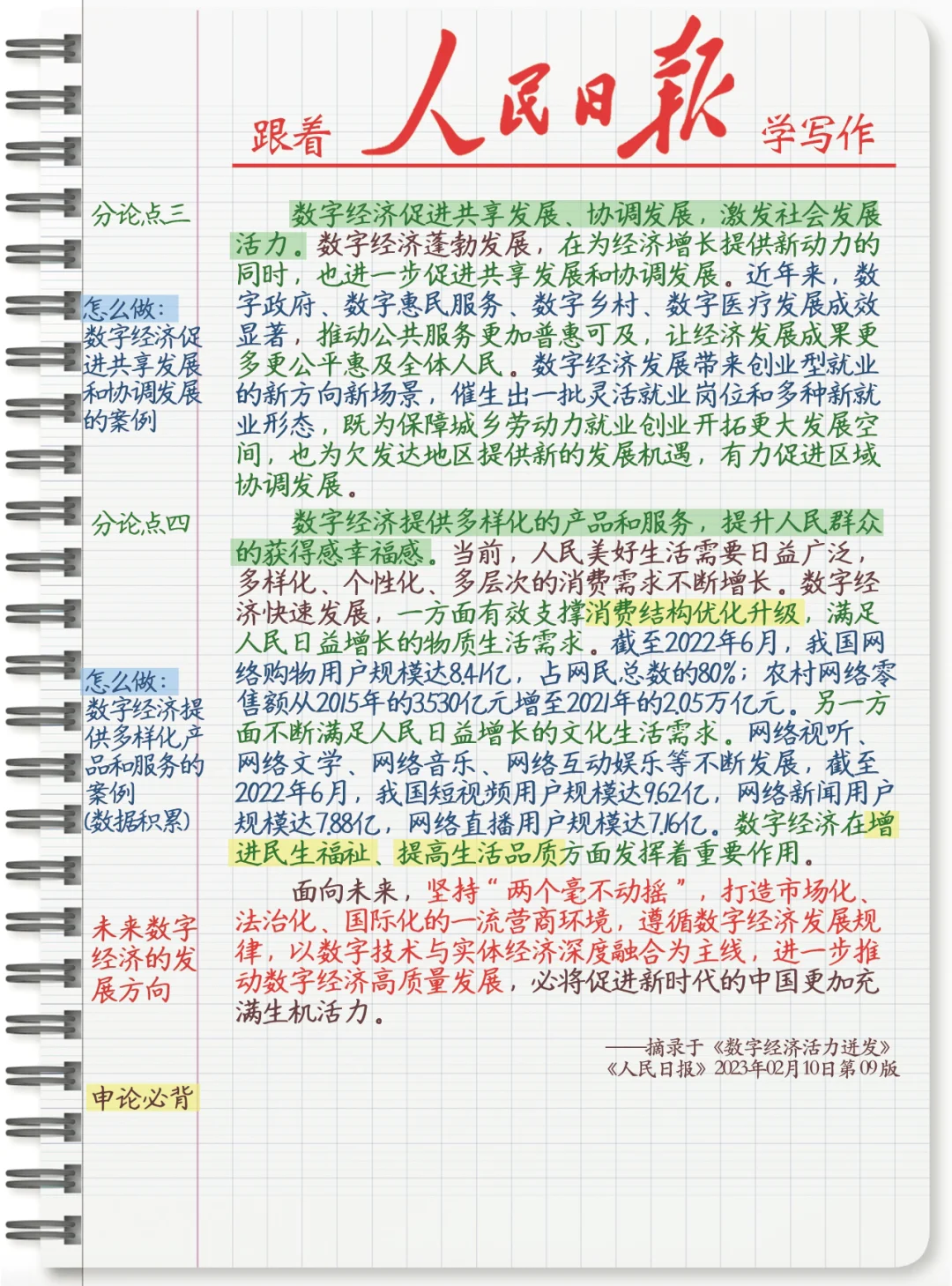 满分文案?人民日报这样写数字经济