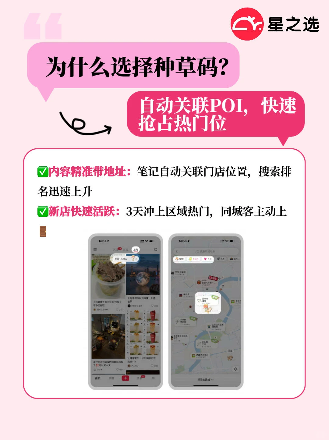 种草码5秒↪快速吸引顾客、提升门店曝光度