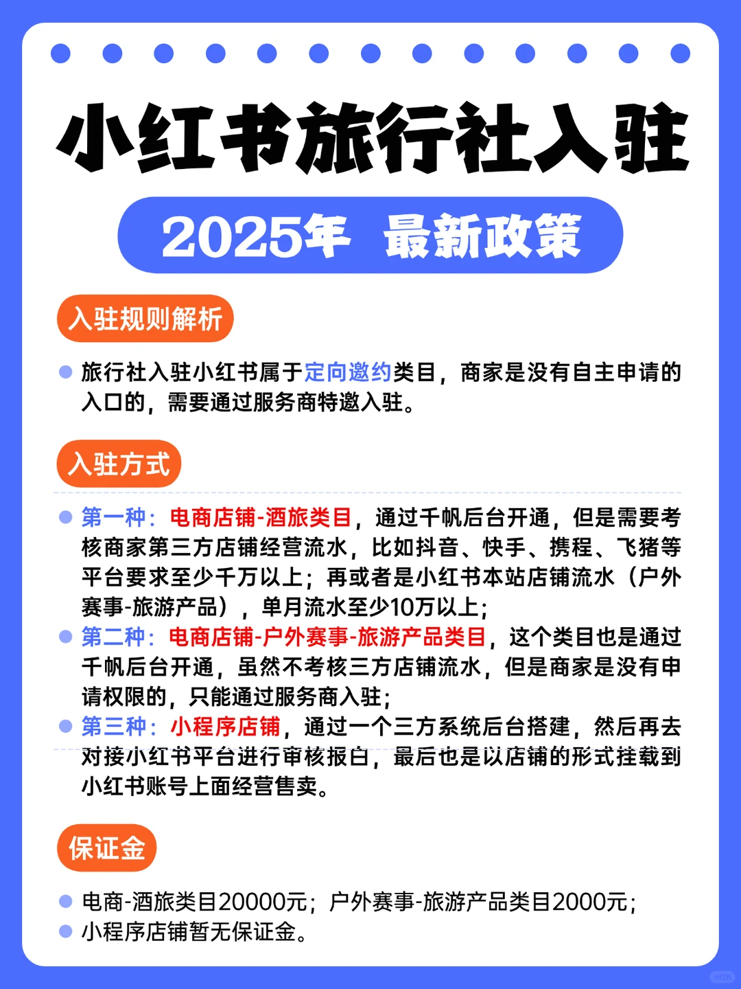 小红书旅行社怎么入驻开店?选择什么类目?