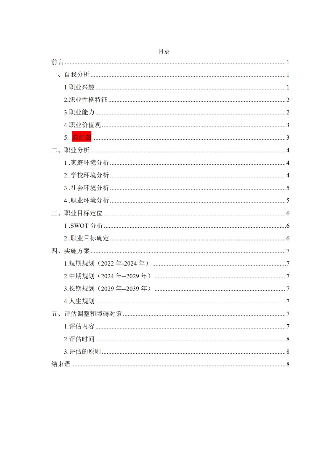 新能源 职业生涯规划书word+PPT模板