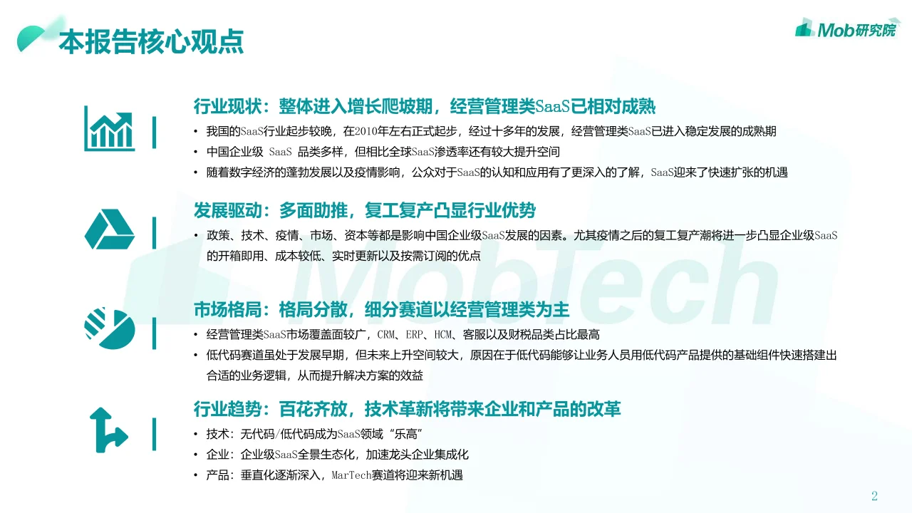 50页报告丨4个层面看懂企业级SaaS发展趋势