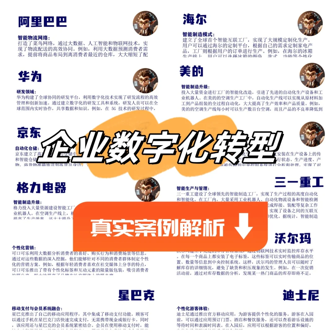 企业数字化转型经典案例解析