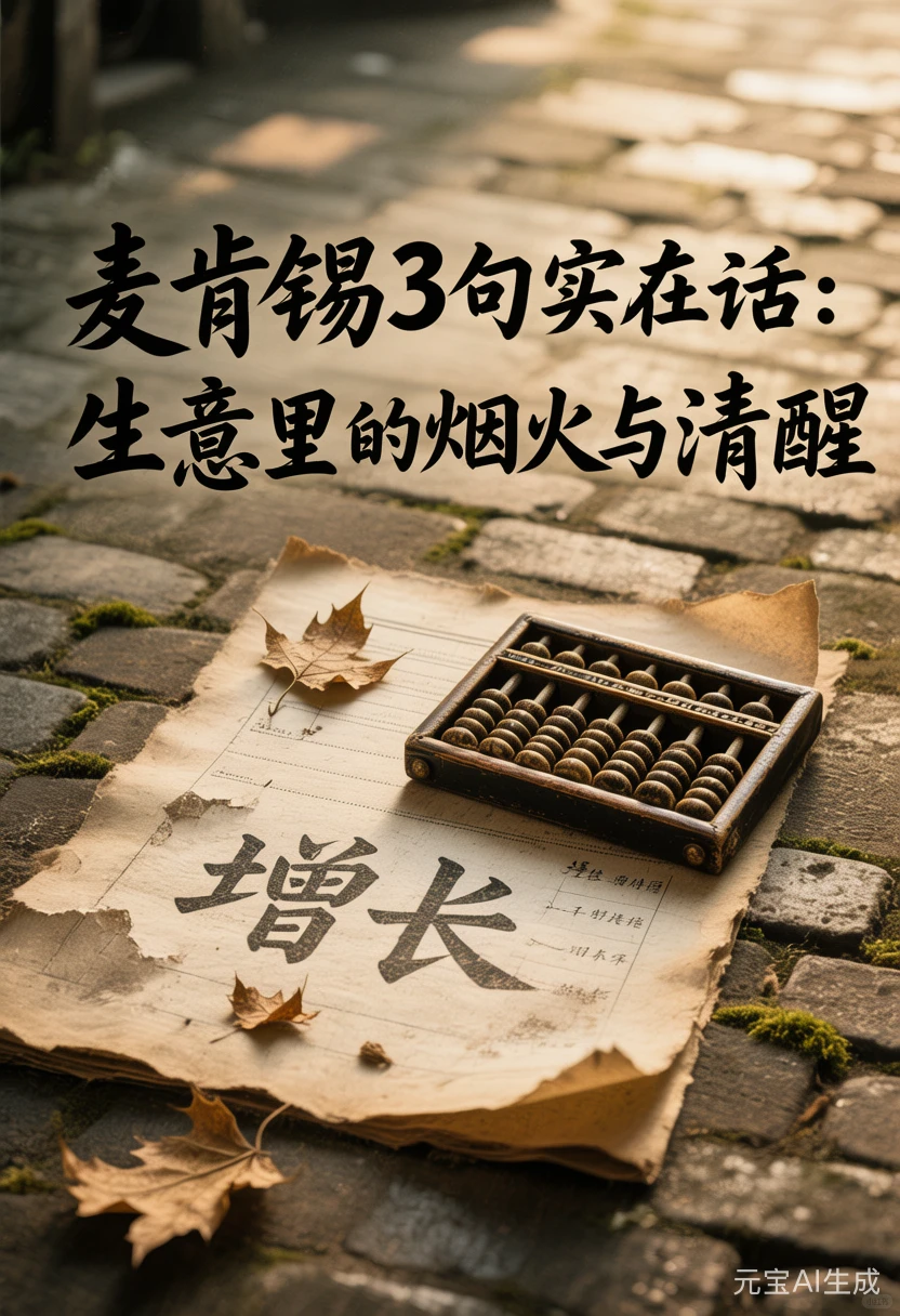 麦肯锡报告 3 个扎心洞察!经营者必看