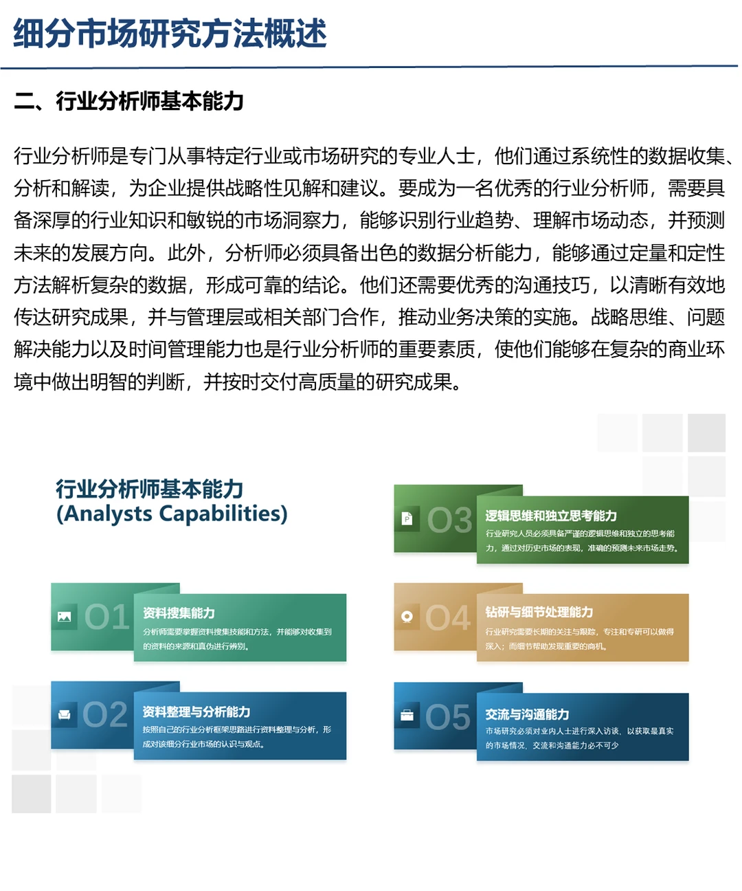 细分行业市场研究方法概述