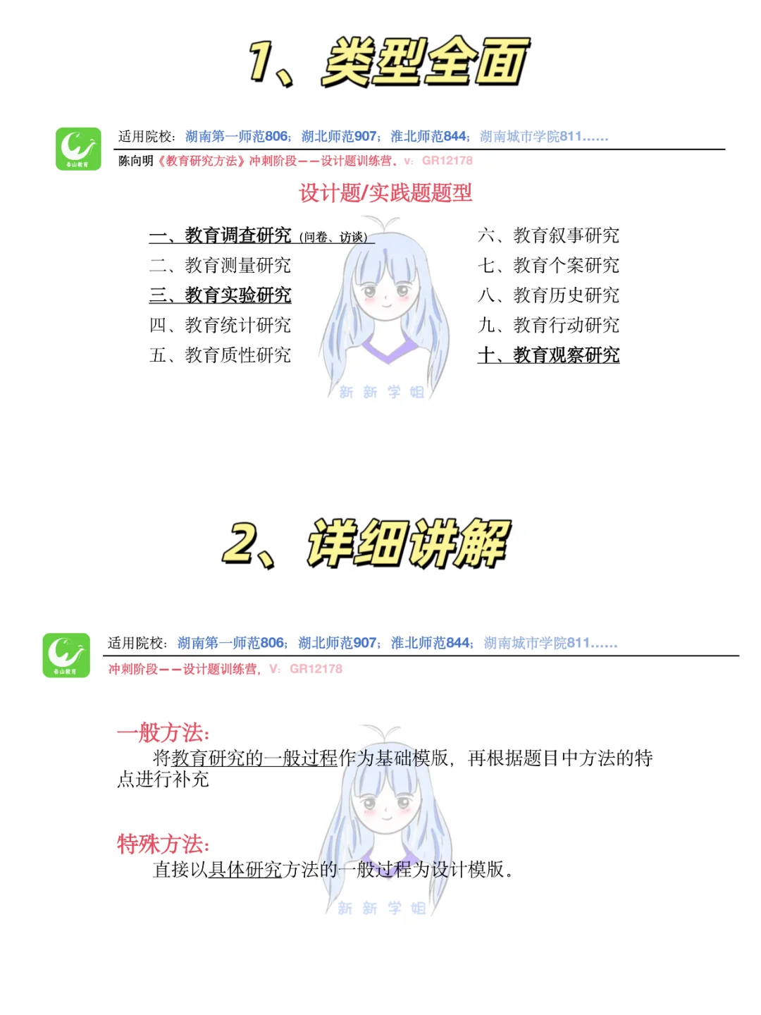 教育研究方法专项|得设计题者得天下!共60分
