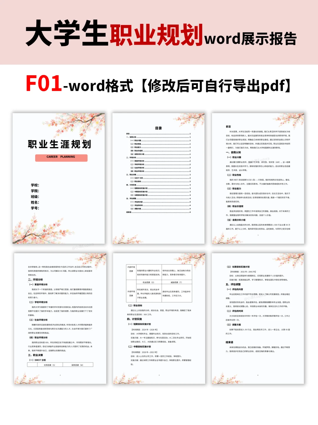 大学生职业规划大赛发展报告*成长赛道