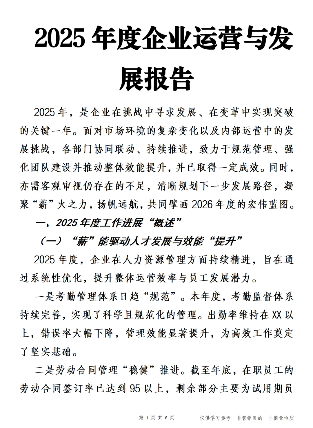 2025年度企业运营与发展报告