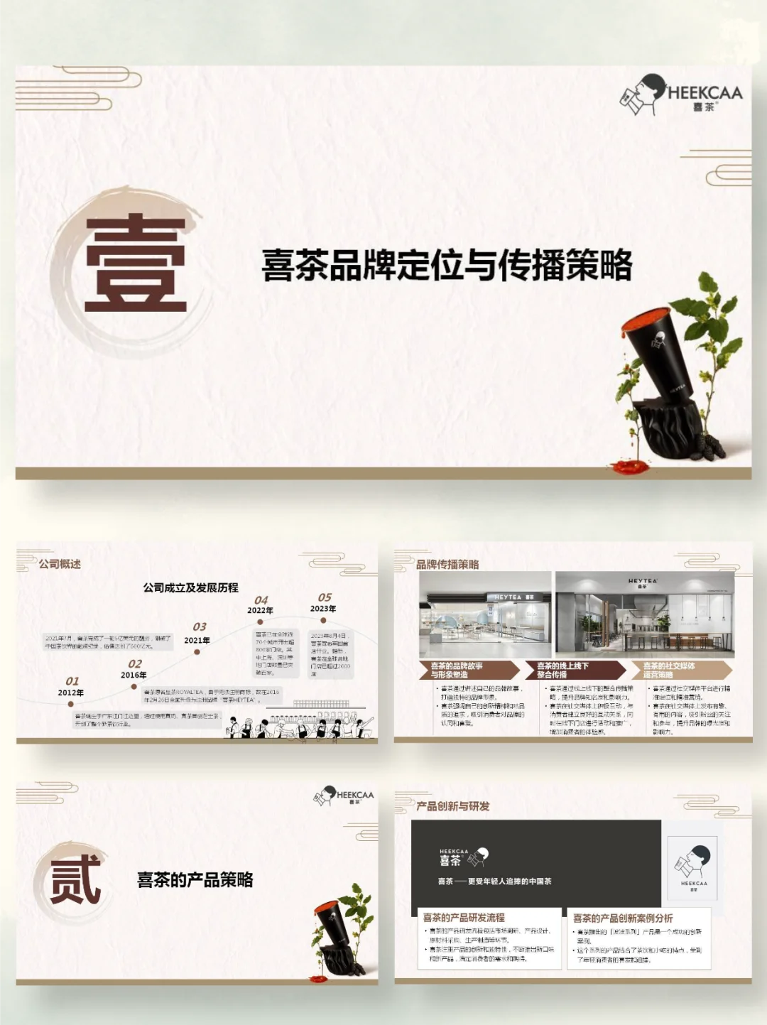 喜茶营销策略分析PPT|茶饮人品牌运营全案