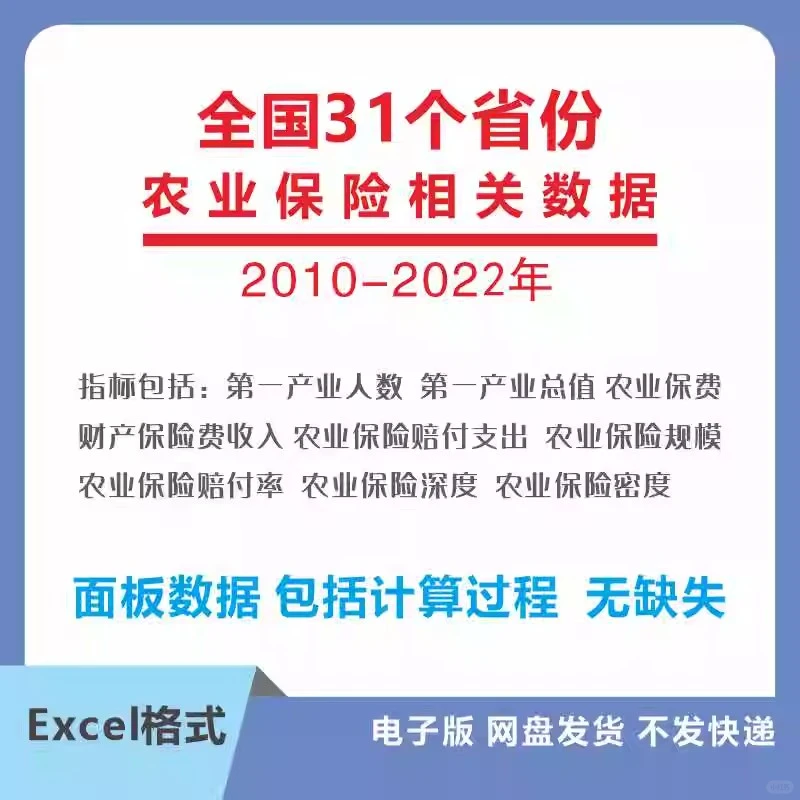 ?农业保险深度数据，超详细整理