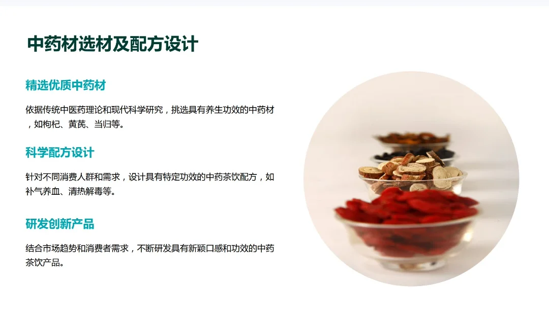 《中药养生茶饮》商业计划书Word➕PPT