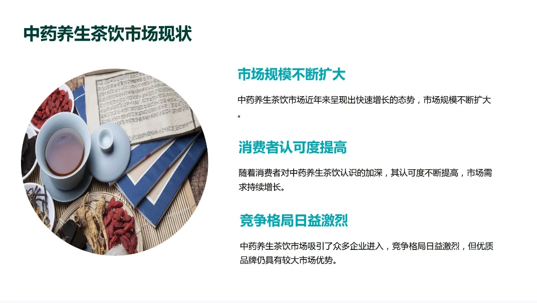 《中药养生茶饮》商业计划书Word➕PPT