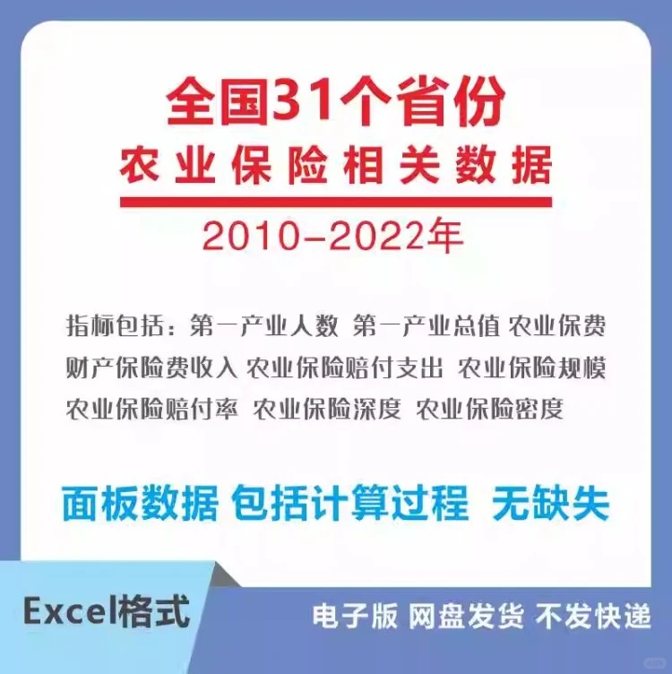 ?农业保险深度数据，超详细整理