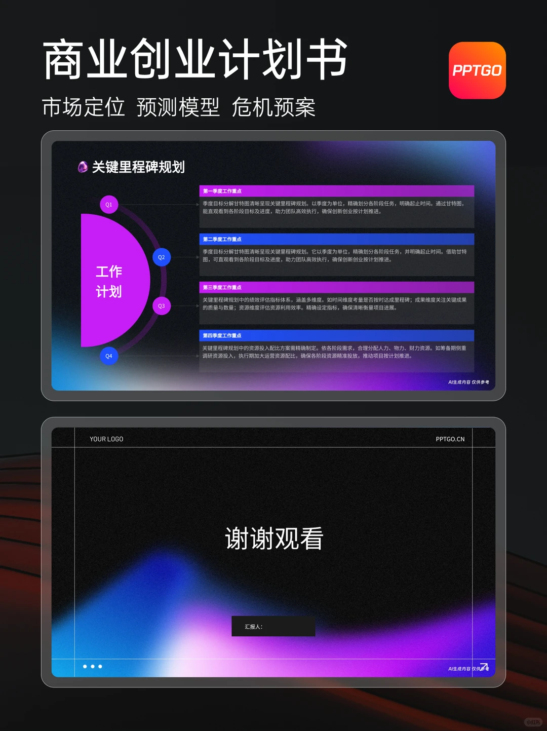 ?商业创业计划书PPT模板分享
