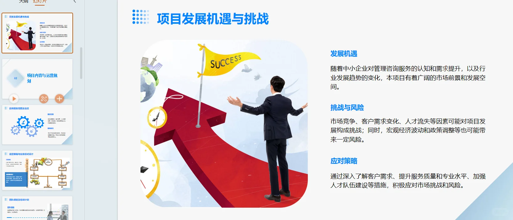 《管理咨询服务》融资计划书Word➕PPT