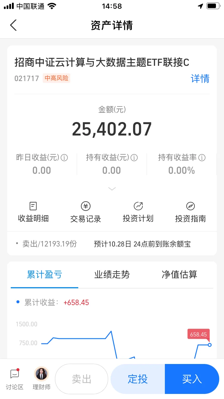10.27分享九：大行动！止盈招商云计算
