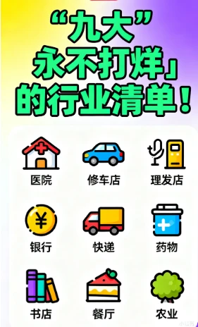 ? 九大「永不打烊」的行业清单!