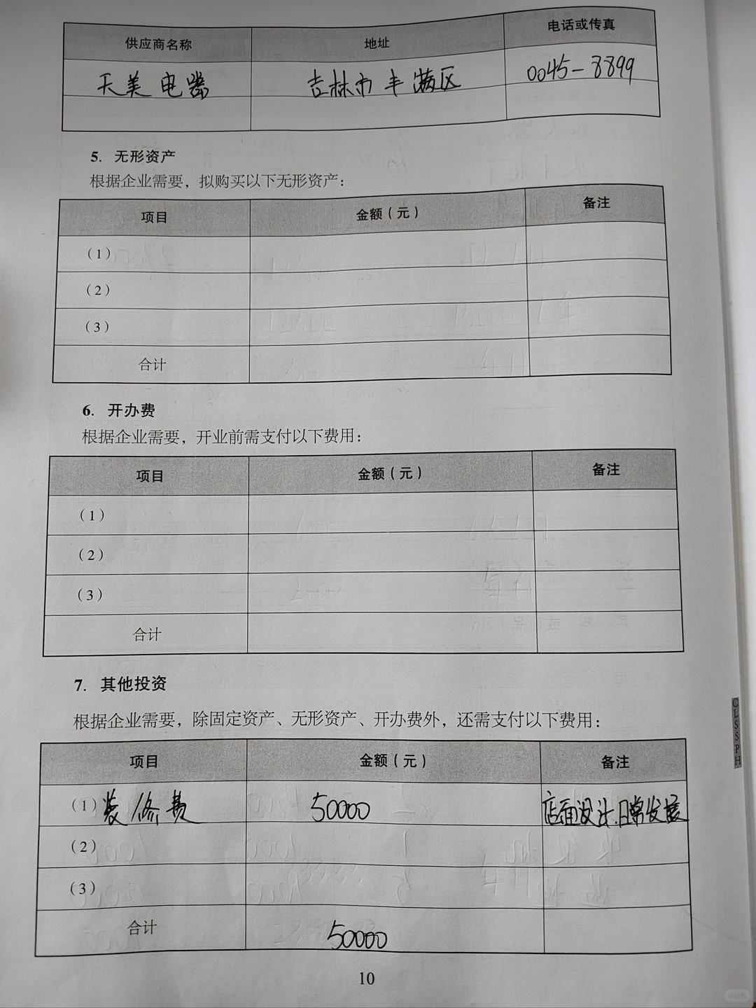 SIYB创业计划书 农家乐