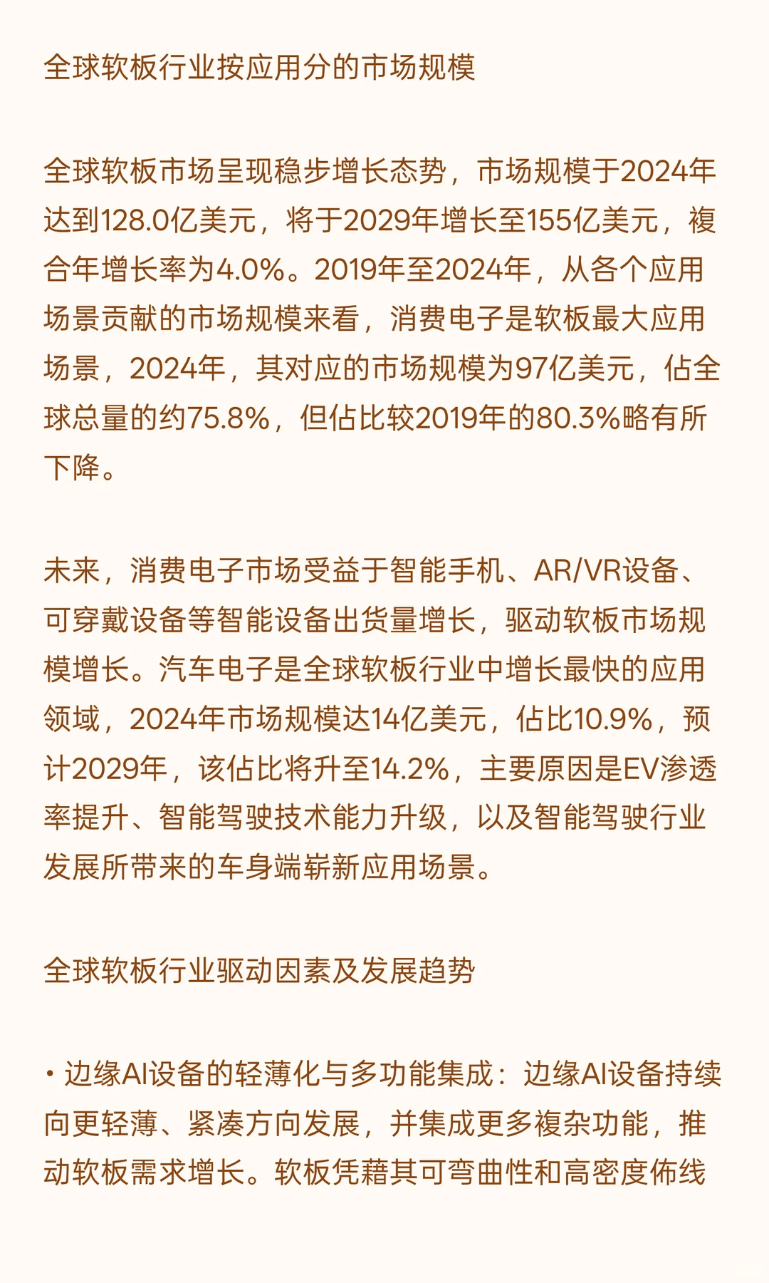 全球软板行业市场规模及发展趋势