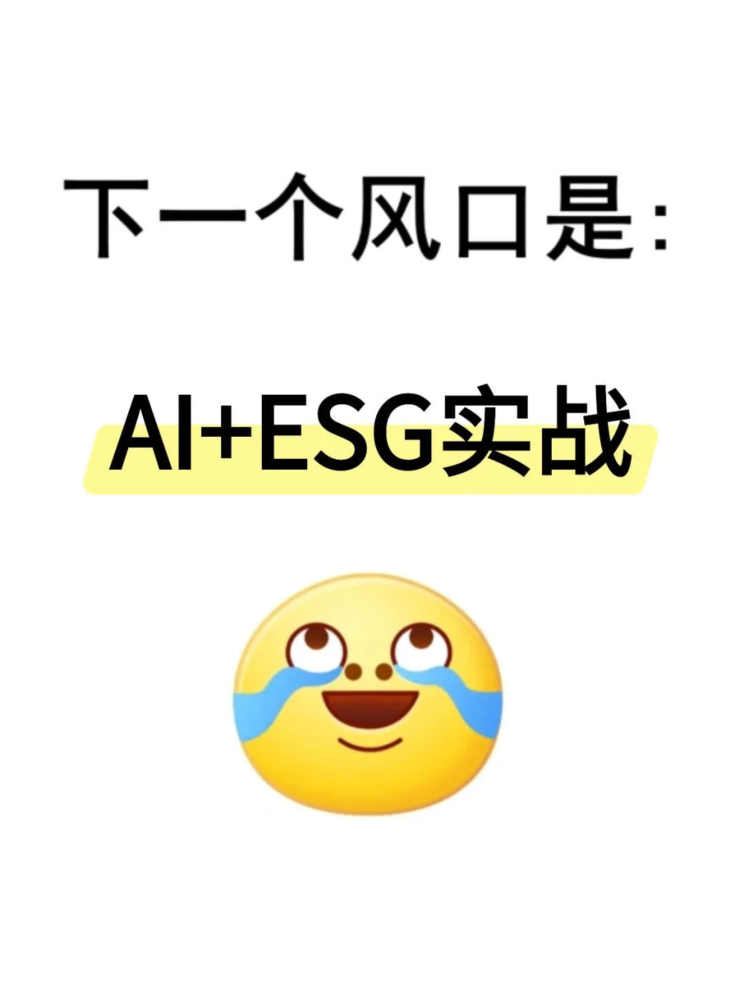 下一个风口是:AI+ESG实战
