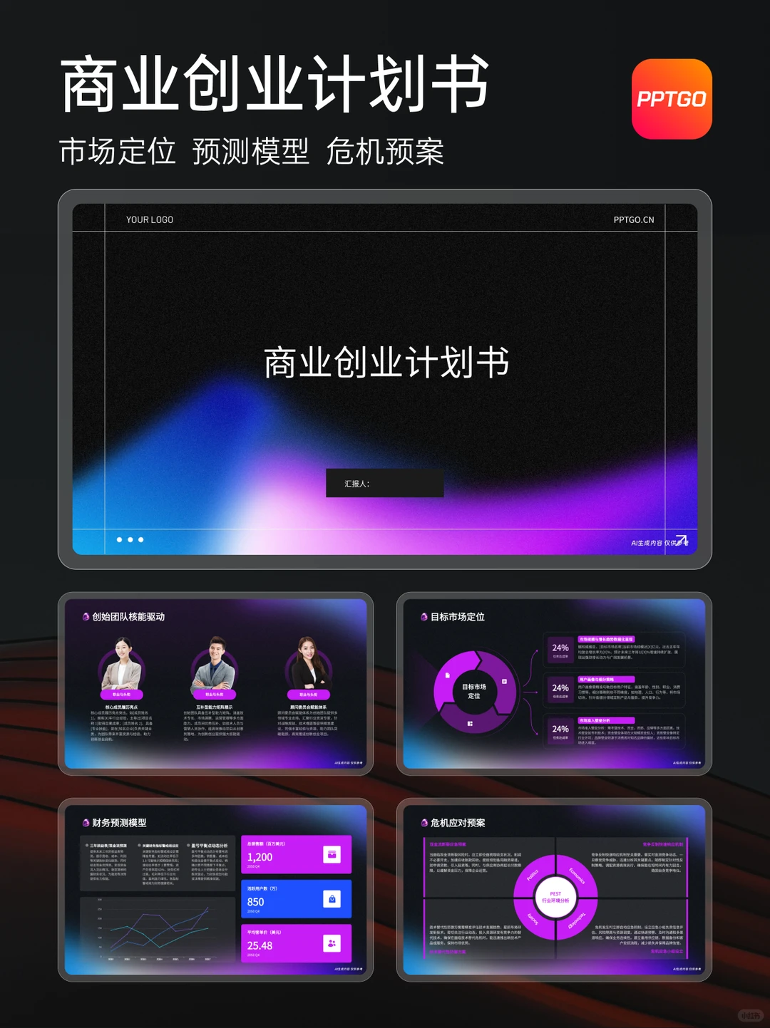 ?商业创业计划书PPT模板分享