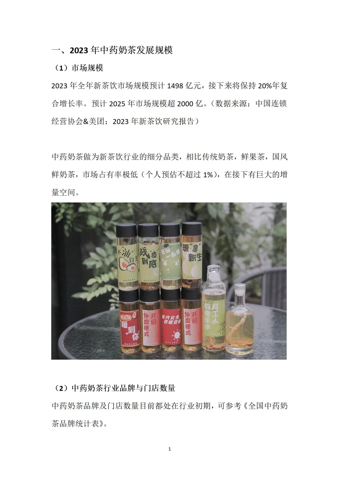 2023年中药奶茶年度分析报告全文