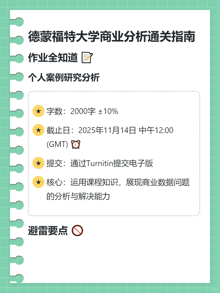 【德蒙福特大学】BABM3002|商业分析与数据管