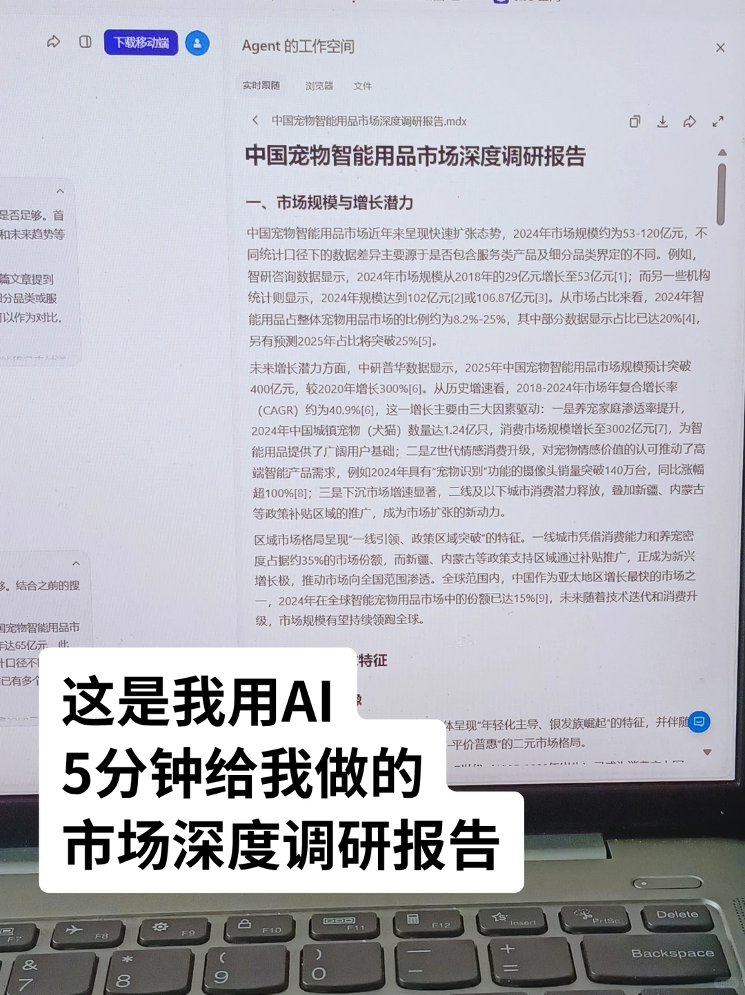 那我以前熬夜加班做的调研报告又算什么？