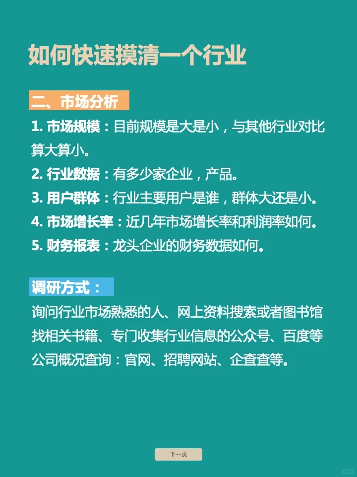 如何快速摸清一个行业❓‼️