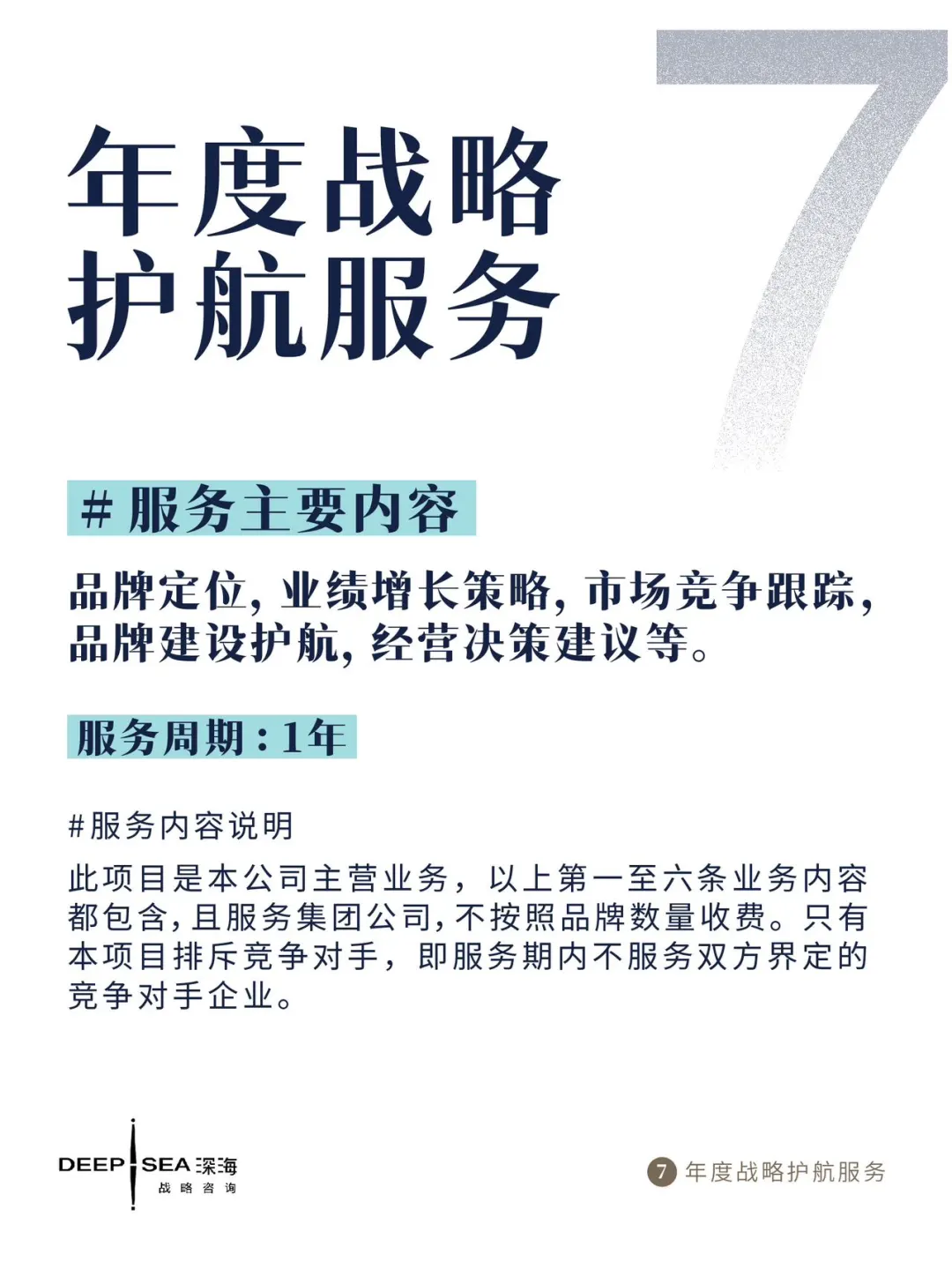 2025深海战略定位咨询服务项目内容一览