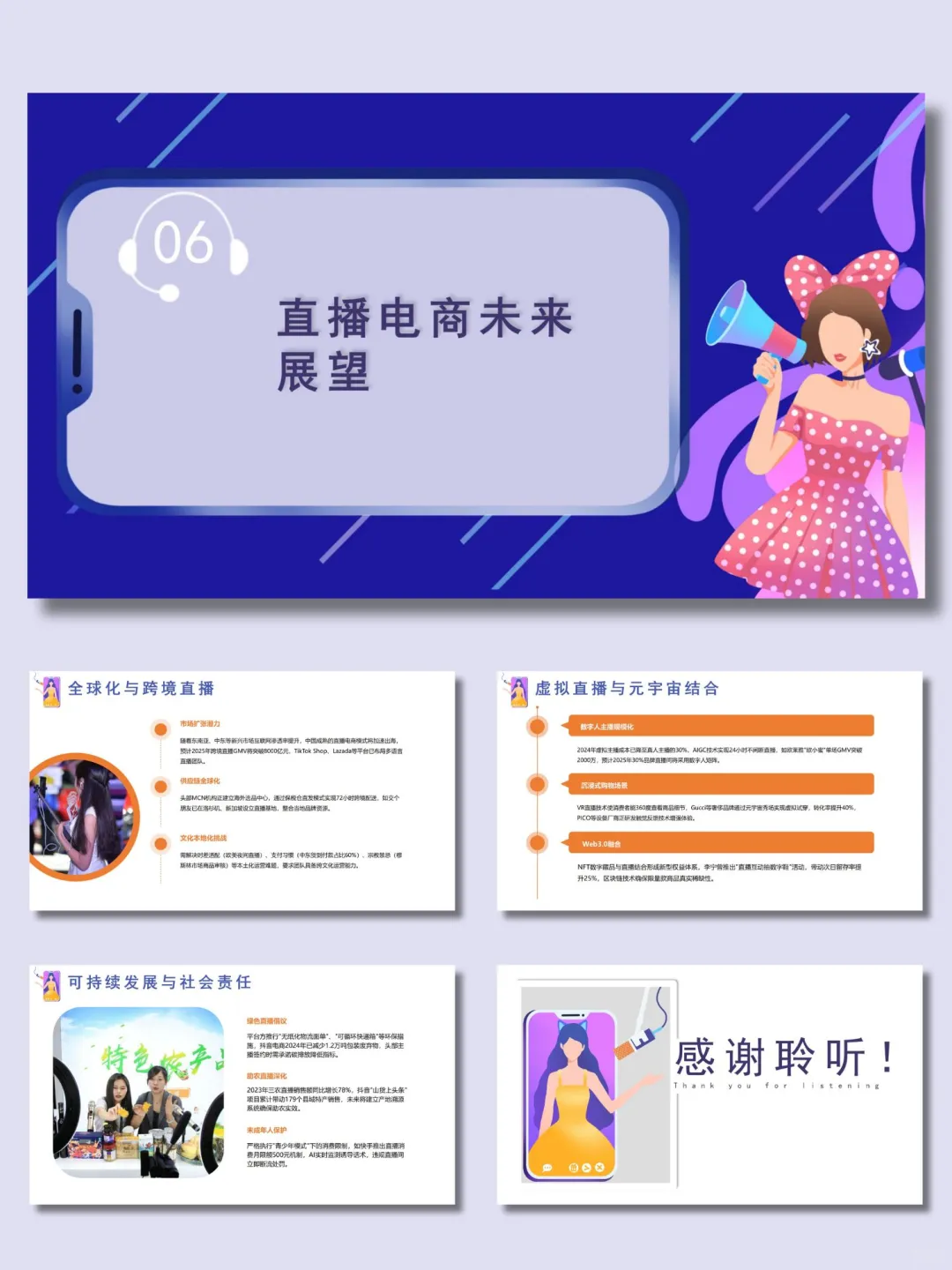 【60】紫色直播电商行业分析报告ppt