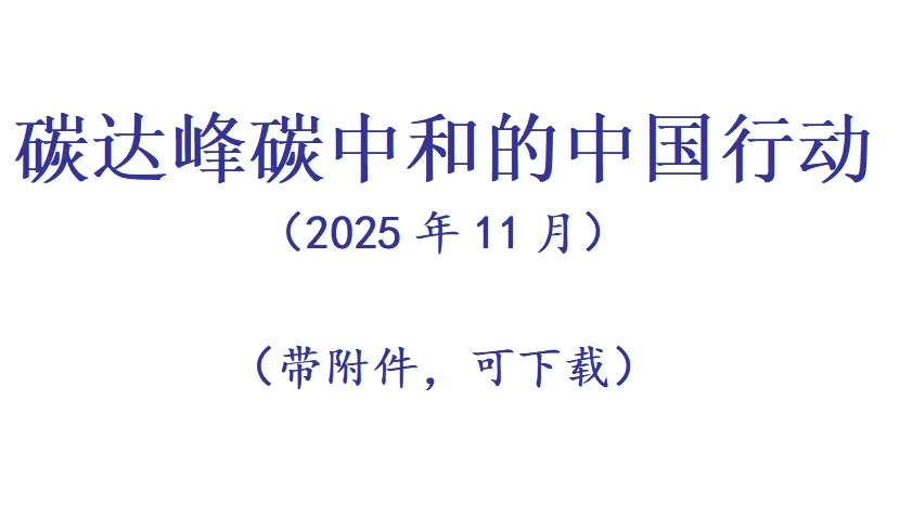 碳达峰碳中和的中国行动(2025年11月)