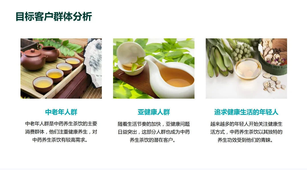 《中药养生茶饮》商业计划书Word➕PPT