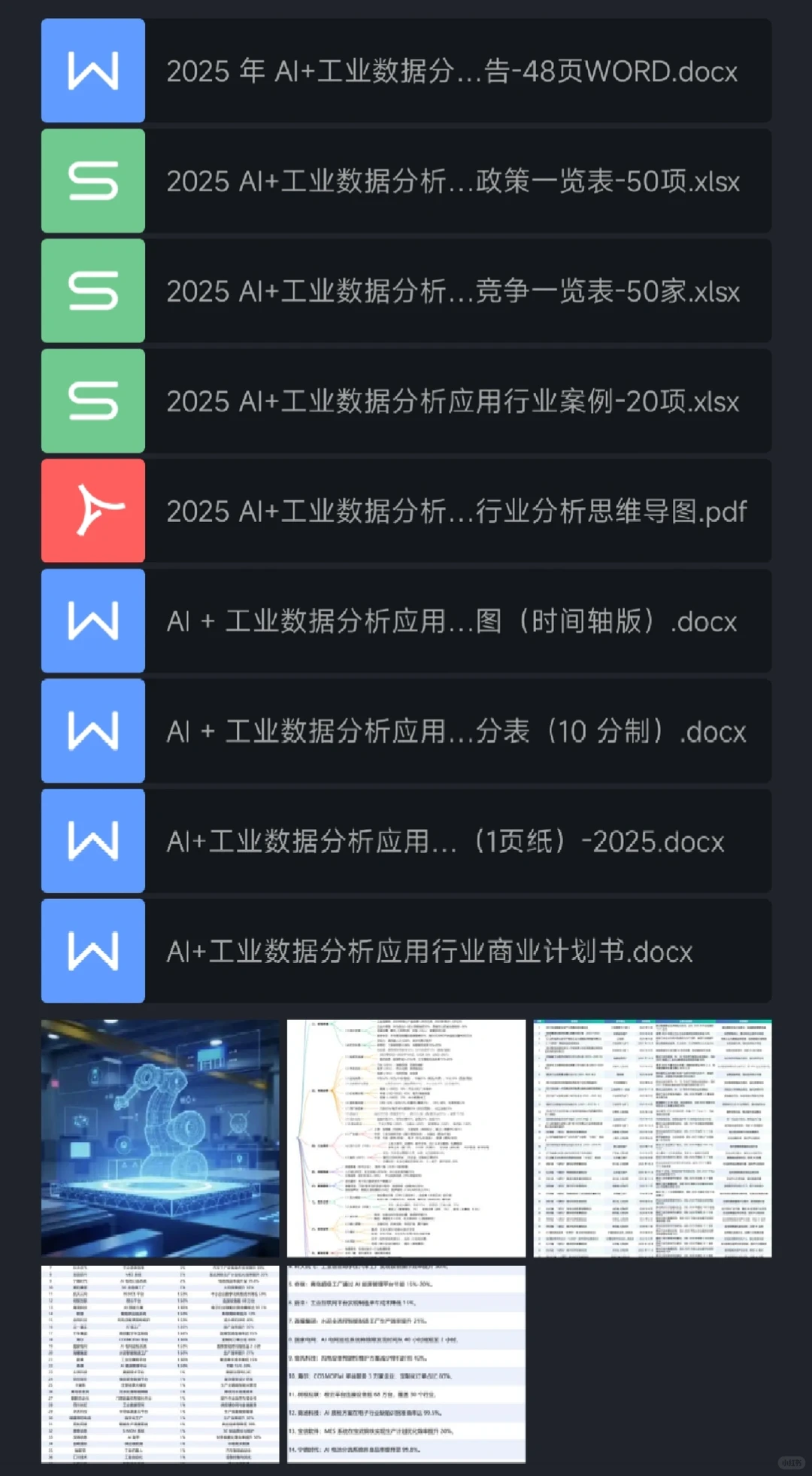 9份文件 全面拆解 AI+工业数据分析应用