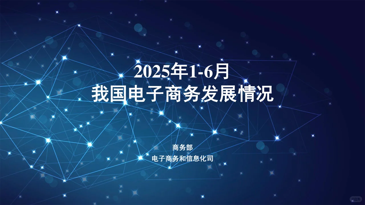 2025年1-6月我国电子商务发展情况