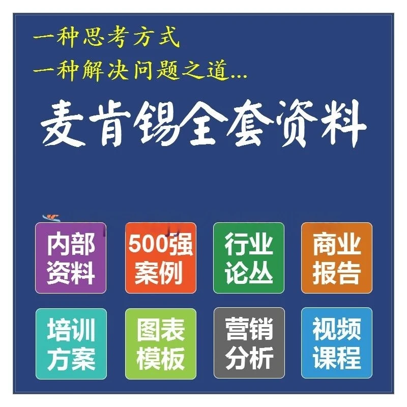 麦肯锡经营管理咨询案例全套资料