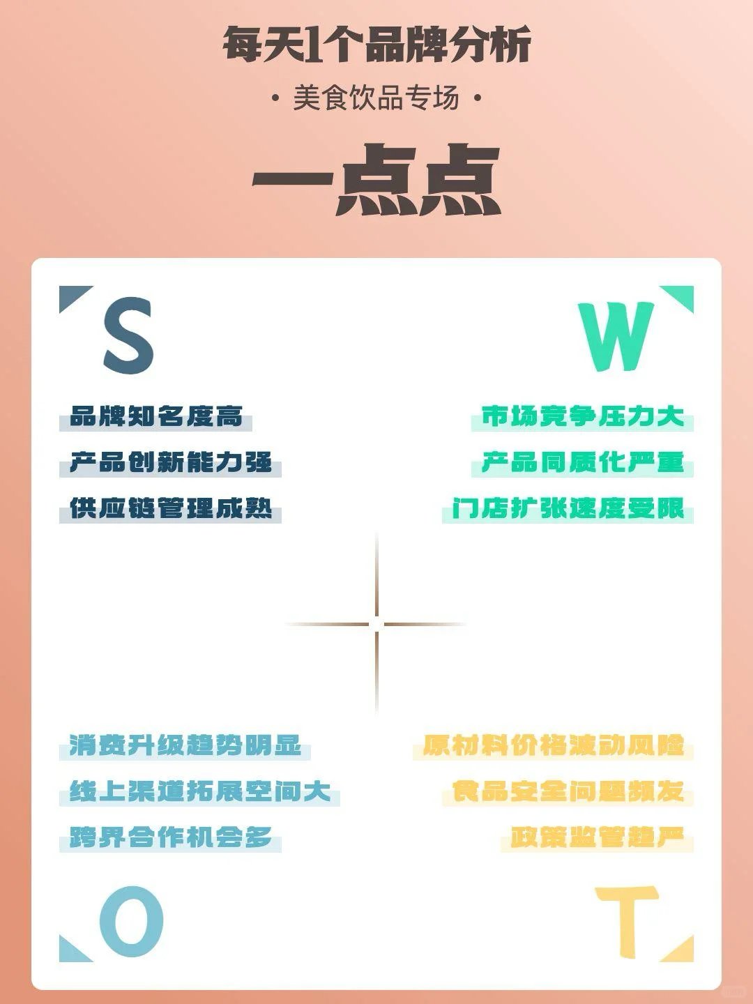 每天一个品牌SWOT分析|一点点
