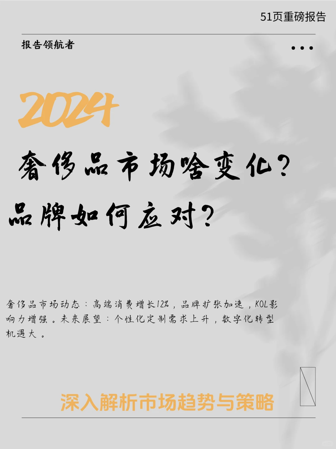 2024中国奢侈品市场洞察