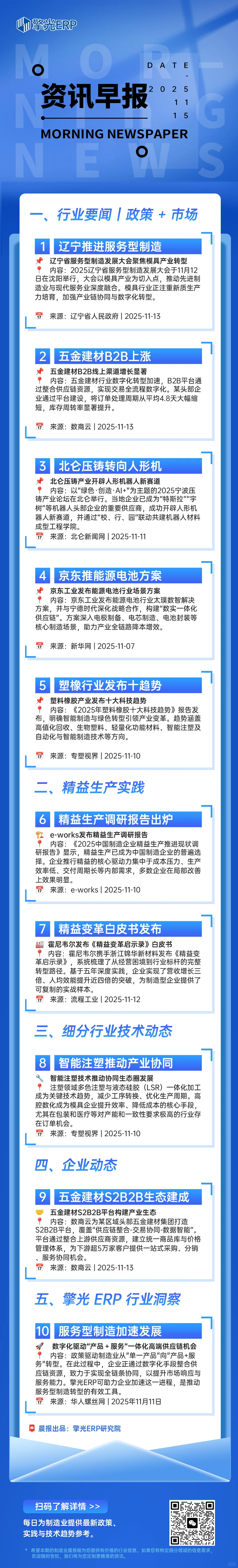 ?️制造业晨报|精益生产 × 数智化转型