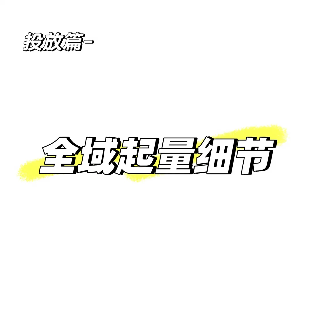 全域起量细节