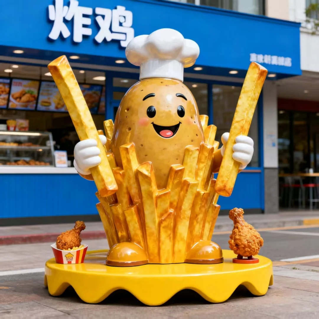 商业门头玻璃钢卡通门头卡通雕塑设计卡通雕