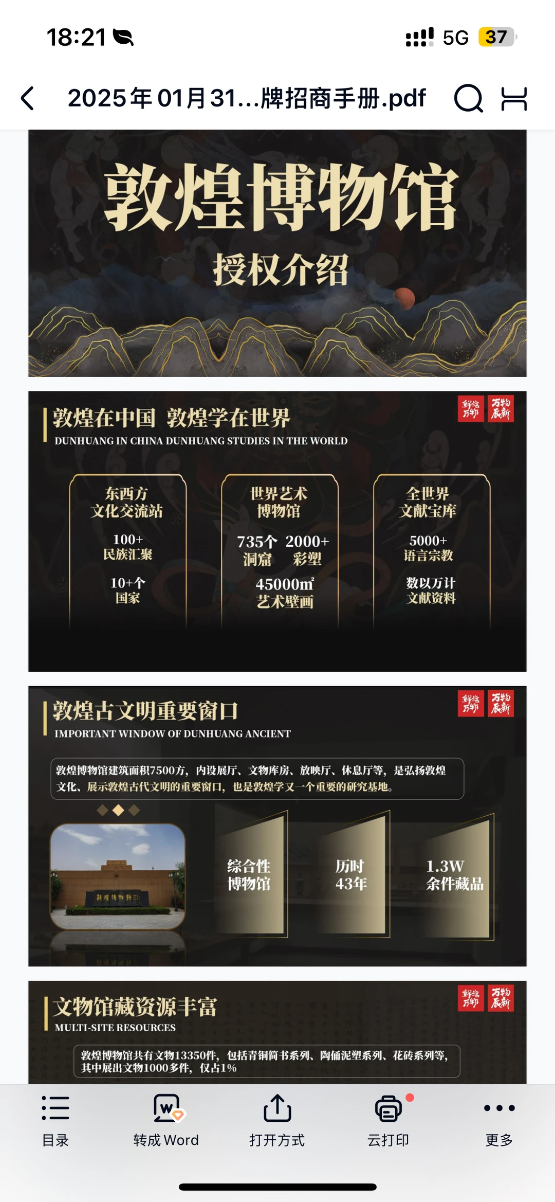 敦煌博物馆品牌招商手册