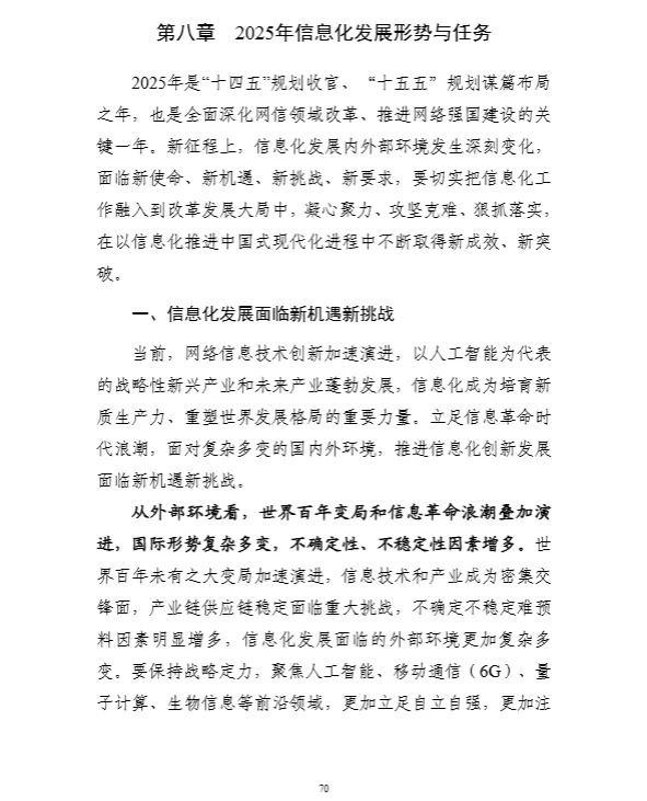 《国家信息化发展报告》-2025年形势与任务