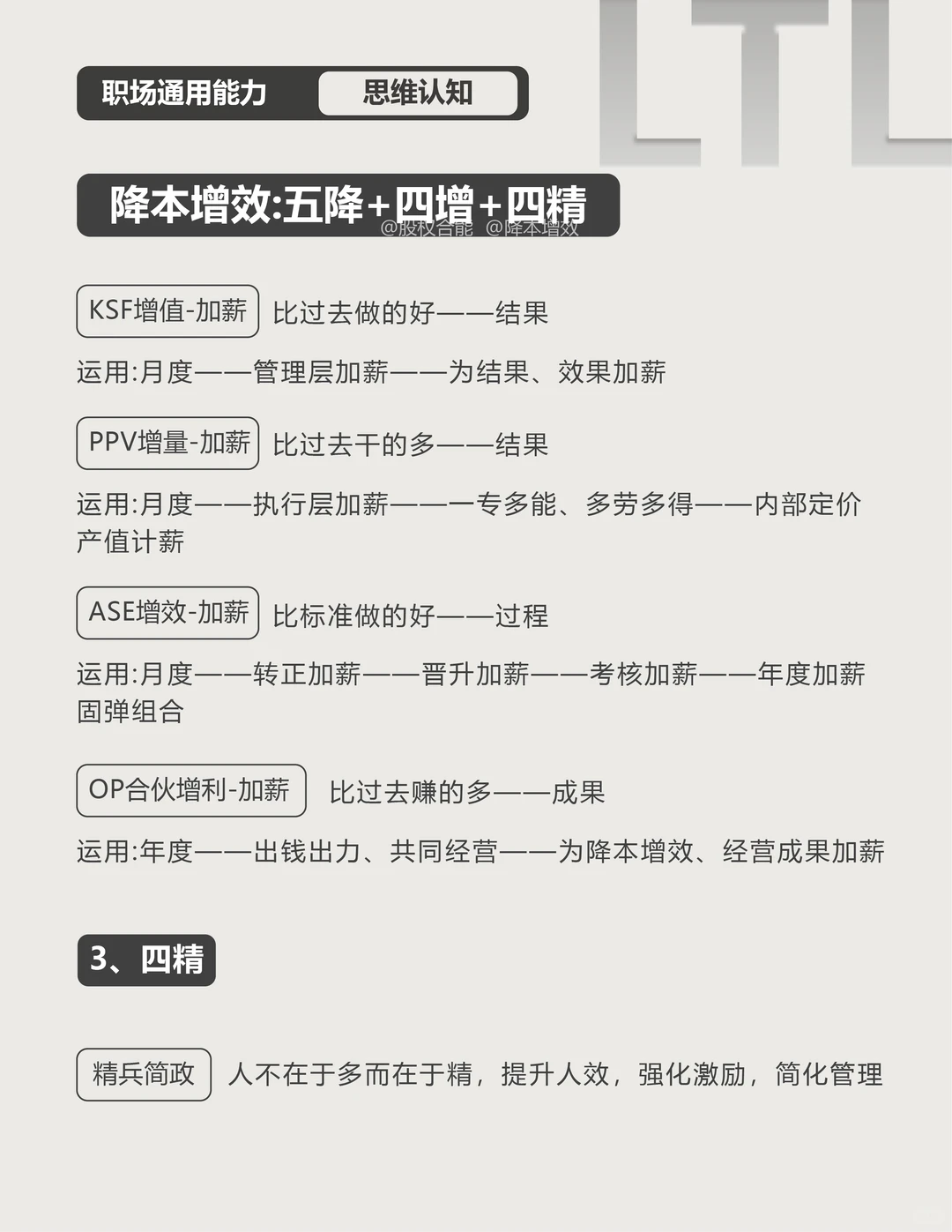 降本增效策略：五降、四增、四精