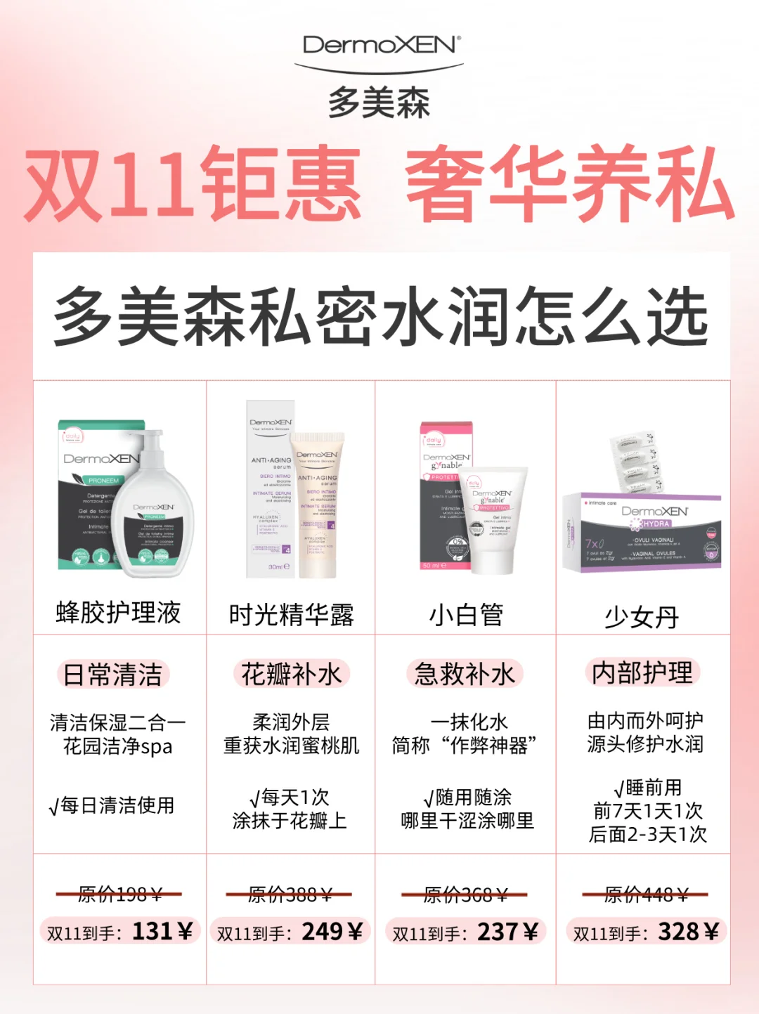 多美森私密干涩护理怎么选?双11活动来啦