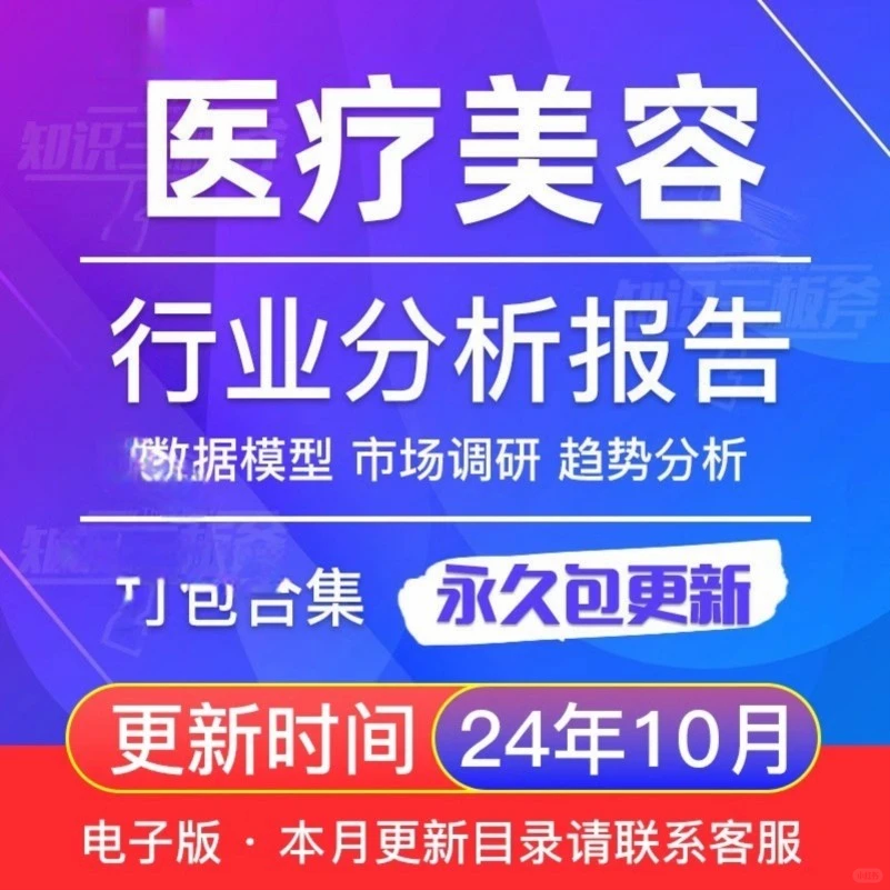 2024医美白皮书?投资美容必看干货