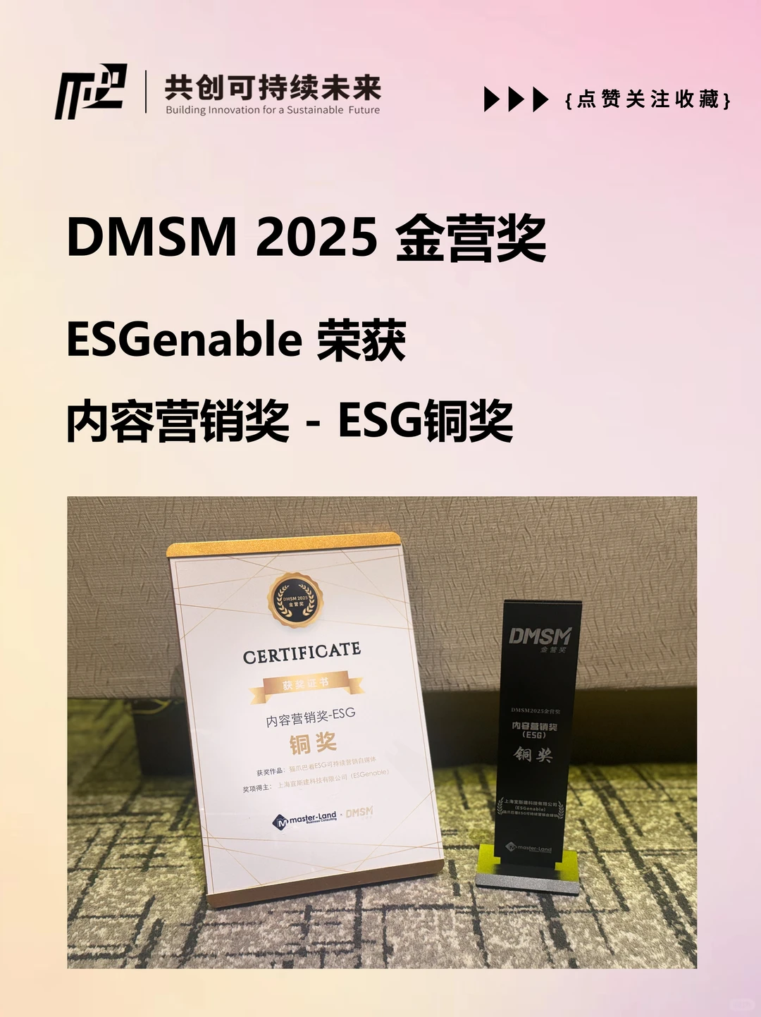 ESG奖项|DMSM 2025内容营销奖-ESG铜奖